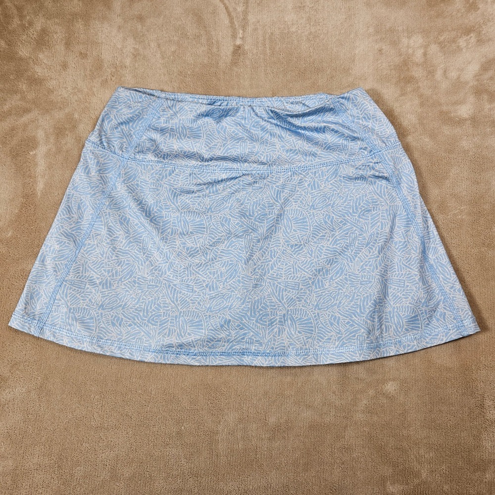 Vineyard Vines Sankaty Skort Womens XS Light Blue White Nautical Print Active